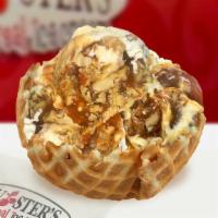 Large Waffle Bowl · Four scoops of Freshly made ice cream in fresh waffle bowl