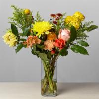 Sunshine Mini Glass Arrangement · This mini glass arrangement has just enough flowers to bring a whole lot of joy! It may be o...