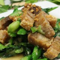 Chinese Broccoli · Fresh Chinese broccoli sauteed in light soy sauce.