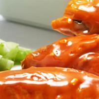 Buffalo Chicken Wings · Buffalo sauce, celery, carrots, and ranch dressing.