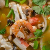 Tom Yum Pot Soup  · Thai style hot and sour soup. Thai style hot and sour soup with mushrooms, onions, tomatoes,...