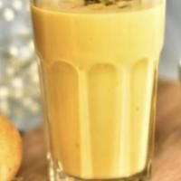 Vegan Mango Lassi · Mango drink made of fresh mango, coconut milk & cardamom.