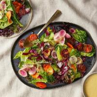 Not So Simple Salad-Family Size  · House gem lettuce mix, carrots, watermelon radish, tomatoes, and a side of GCC Dijon mustard...