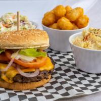 Kobe Burger · 1/2 Grass Fed Delicious High Quality Wagyu Beef, Grilled To Perfection, Served on A Fresh Br...