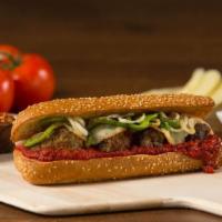 Meatball Sandwich · Our hand-rolled meatballs smothered with our original meat sauce, onions, green peppers, and...