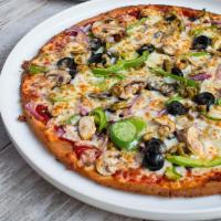 Fresh Vegetable-Personal · Green peppers, red onions, mushrooms and green & black olives (2pc serving size. 190-280 cal.)