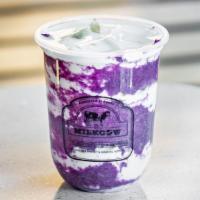 Dirty Ube Milk · Sweet Purple Yam (purple sweet potato) milk, non-caffeinated
*Please note the ube processing...