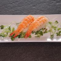 Ebi Sushi · Two pieces. Shrimp.