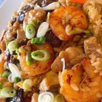 Mixed Fried Rice · Chicken, Beef and Shrimp.