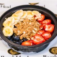 Açaí Bowl · Fresh berries, granola, banana and honey.