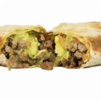 Carne Asada Burrito · CARNE ASADA, GUACAMOLE, PICO DE GALLO