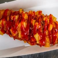 Potato · Korean corndog coated with potato, deep fried and served with a sauce of your choice