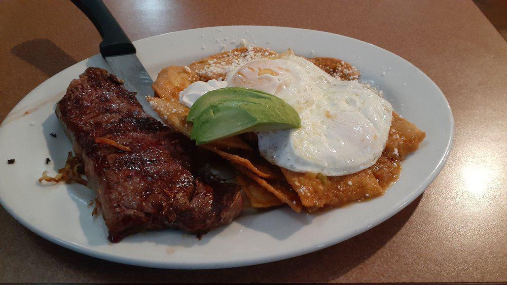 New York Steak & Eggs · An 8 oz. New York grilled to order.