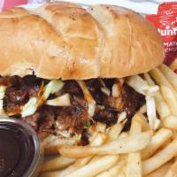 Pulled Pork · 1/2 lb. Coleslaw and BBQ sauce served on the Sandwhich.