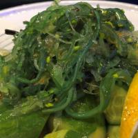 Seaweed Cucumber Salad · Seaweed salad with crisp cucumber, spicy
citric yuzu dressing (appetizer size).