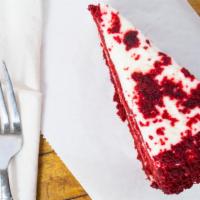 Red Velvet Cake · Slice red velvet cake.