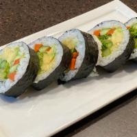 Vegetable Cut Roll · Asparagus, avocado, cucumber, gobo, and kaiware sprouts.