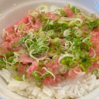 Mini Negitoro Bowin · Minced fatty tuna served over sushi rice.