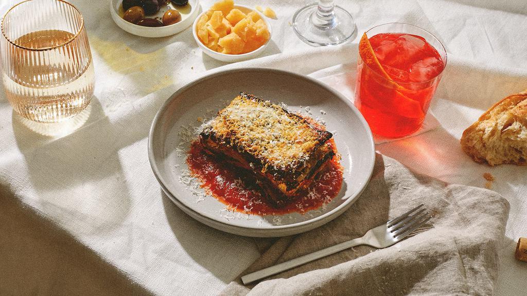 Lasagna · Classic Italian lasagna layered with cheese.