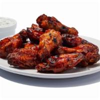 Daytona Wings · Naked wings tossed in Daytona sauce and grilled until caramelized. 1100 cal | ranch or bleu ...