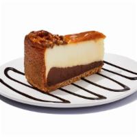 Caramel Fudge Cheesecake · 900 cal.