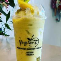 Kiwi Pineapple Slush · Pineapple fruit, fresh kiwi, popping boba, assorted jellies.