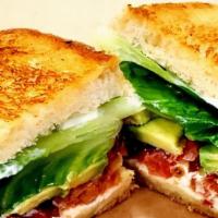 Blta · Toasted sourdough, lettuce, tomato, bacon, and avocado