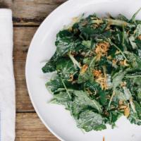 Kale Salad · baby kale / perilla / cucumber / toasted shallots / citrus vinaigrette