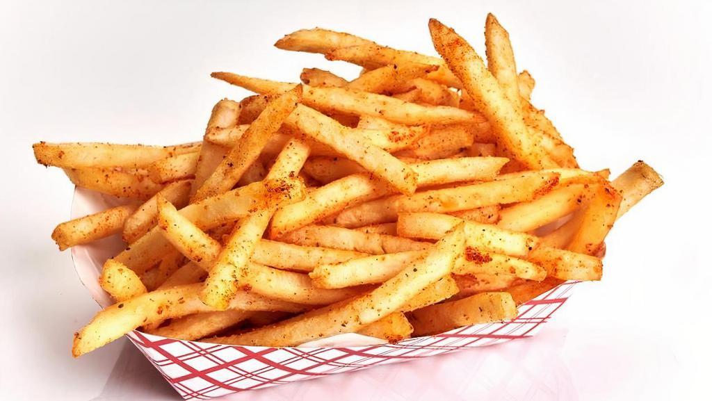 Seasoned Fries · crisp, thin-cut french fries coated in our delicious signature blend of spices