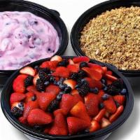 Yogurt Parfait · homemade berry yogurt, fresh berries & honey-oat granola