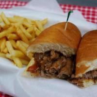 Bbq Beef Sandwich · Tender roast beef splashed with barbecue sauce on our French roll.
