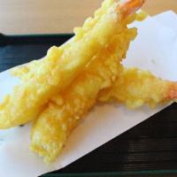 Shrimp Tempura · Five pieces. Deep fried shrimp in tempura batter.