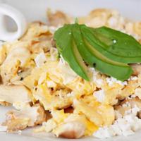 2 X 2 Protein Combo · 2 whole eggs and 2 egg whites scrambled with chicken, feta cheese, and avocado and your choi...