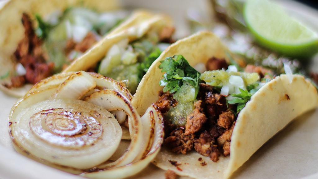 Mex Mini Taco · Handmade Tortilla, Meat, Onions, Cilantro & Salsa
