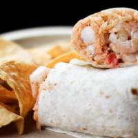 Shrimp Burrito · Shrimp, Rice, Pico de Gallo, Sour Cream