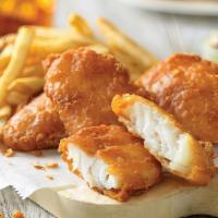 Catfish Fillet · Catfish fillet in corn meal seasoning served with French fried and tartar sauce.