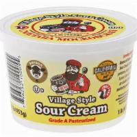 Village Style Sour Cream · Grade A. Pasteurized. Real California milk. RBST free (made with milk from cows not treated ...