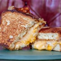 Gourmet Grilled Cheese Sandwich · thick cut brioche, American, Emmi gruyere + mezzo secco jack cheese
add homemade creamy toma...