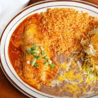 Mini Ranch Enchilada · Choice of any two of the following: taco, cheese enchilada, chile relleno, or pork tamale.