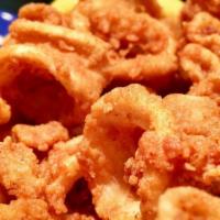 Fried Calamari · Fried Calamari pieces served with Spicy Mayo and Ankake Sauce