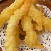 Shrimp Tempura Appetizer · Deep fried tempura-battered Shrimp (5pcs)