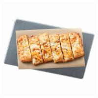 Giant Cheesy Bread · Garlic butter, shredded mozzarella, and cheddar cheeses baked onto a housemade dough and cut...