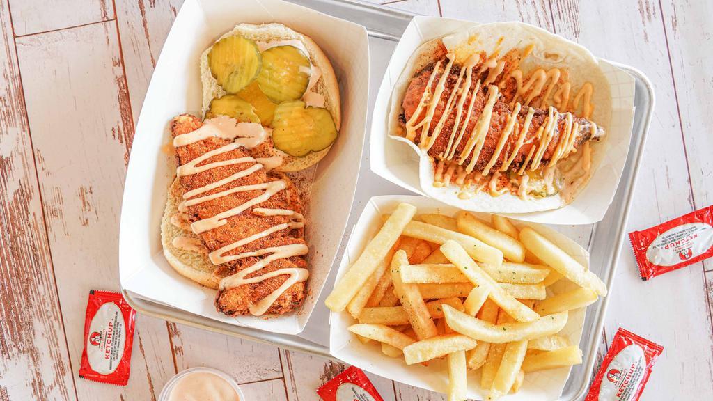 Combo #3 · 1 Chicken Taco/1 Chicken sandwich/fries/soda