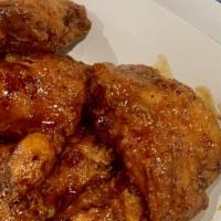 Boneless Wings 6Pcs · boneless wings comes with carrots and celery and ranch.
please chose heat level: buffalo, As...