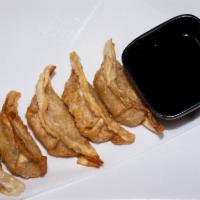 Gyoza · Fried chicken dumplings.
