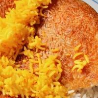 Tahdig · Most popular. Crispy rice served with plain and choose a topping.