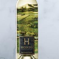 Honig Sauvignon Blanc Btl · 13.5% ABV | Bright, and fresh.  The flavors and aromas are reminiscent of peaches, lemon cur...
