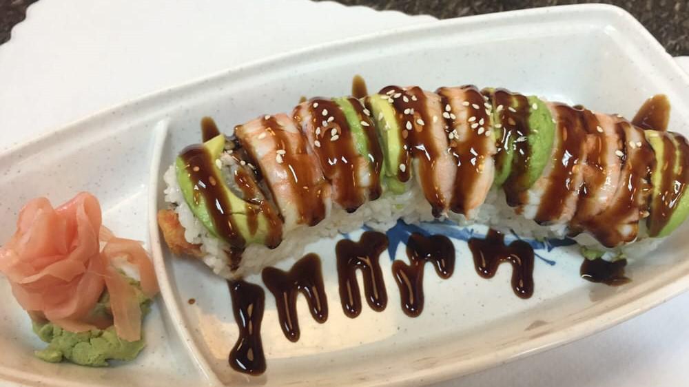 Rock And Roll · Inside-fried crab stick with spicy mayo outside- cook shrimp, avocado with eel sauce.