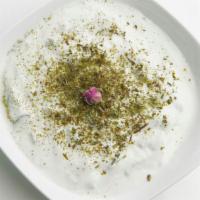 Cucumber Yogurt · Combination of crispy and fresh Persian cucumber, plain yogurt and special herbs
