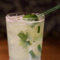 Mocktail: Seedlip Spice Cucumber Mule · seedlip spice non-alcoholic spirit, lime juice, muddled
cucumber, fever tree ginger beer, ho...